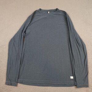Vuori Long Sleeve Strato Tech Tee Shirt Mens Large Blue Athletic Stretch